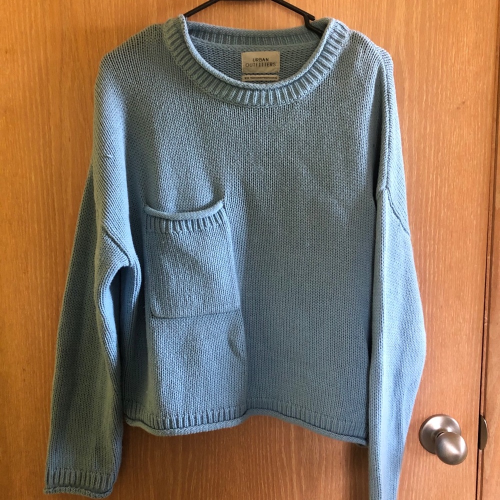 urban outfitters blue knit sweater
